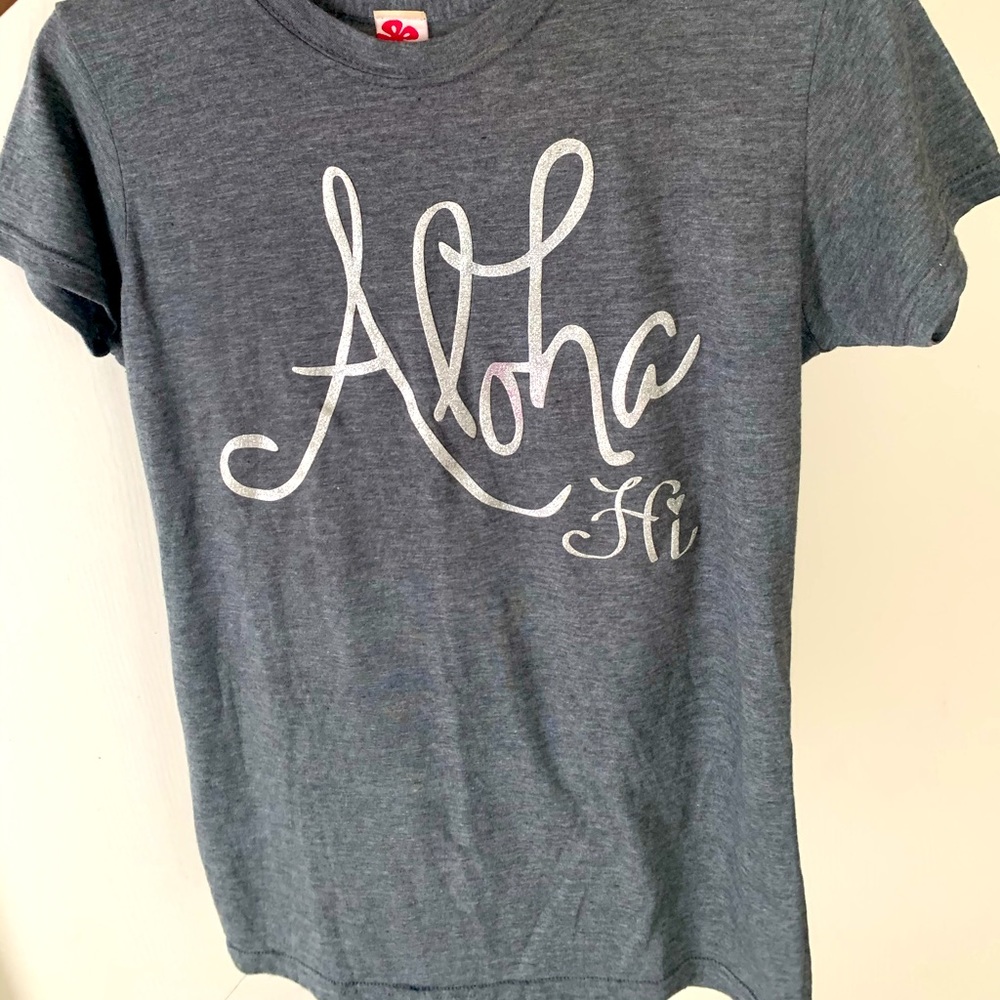 Grey “Aloha Hi” fitted t-shirt from Hawaii